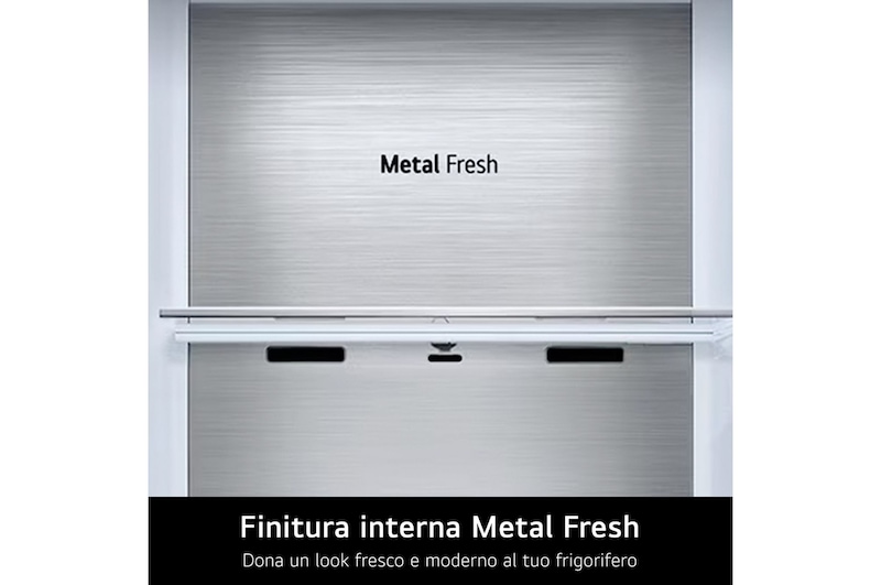 Finitura interna Metal Fresh frigorifero GBBS514CPY